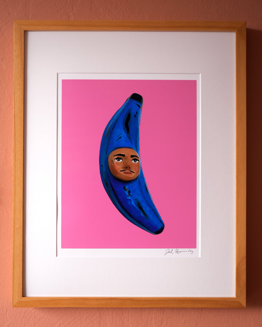 Blue Banana - Signed Art Print