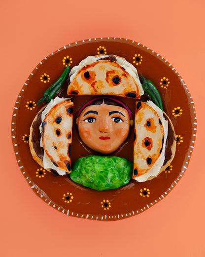 Queso Fresco Quesadilla Plate with the side of Guacamole