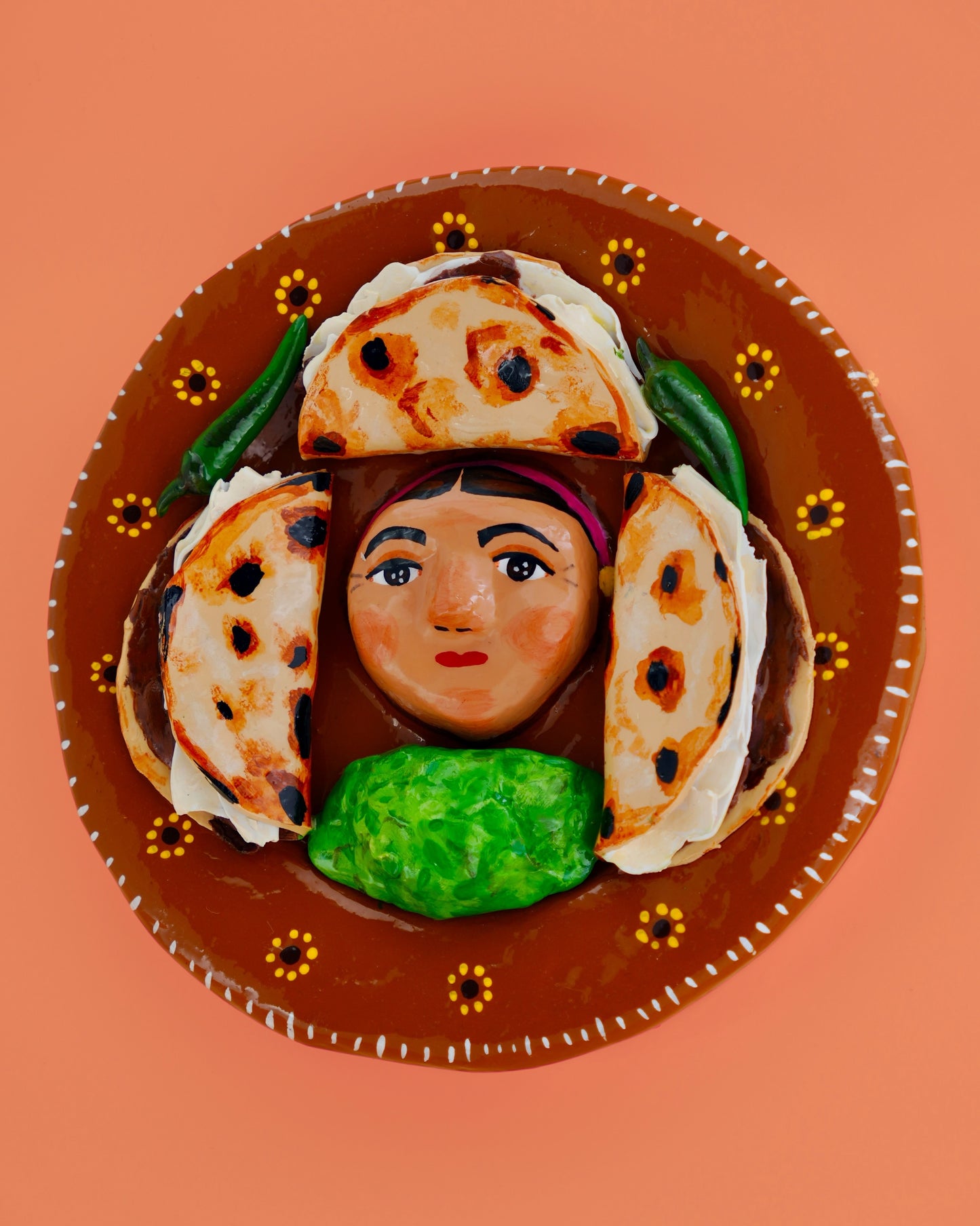 Queso Fresco Quesadilla Plate with the side of Guacamole