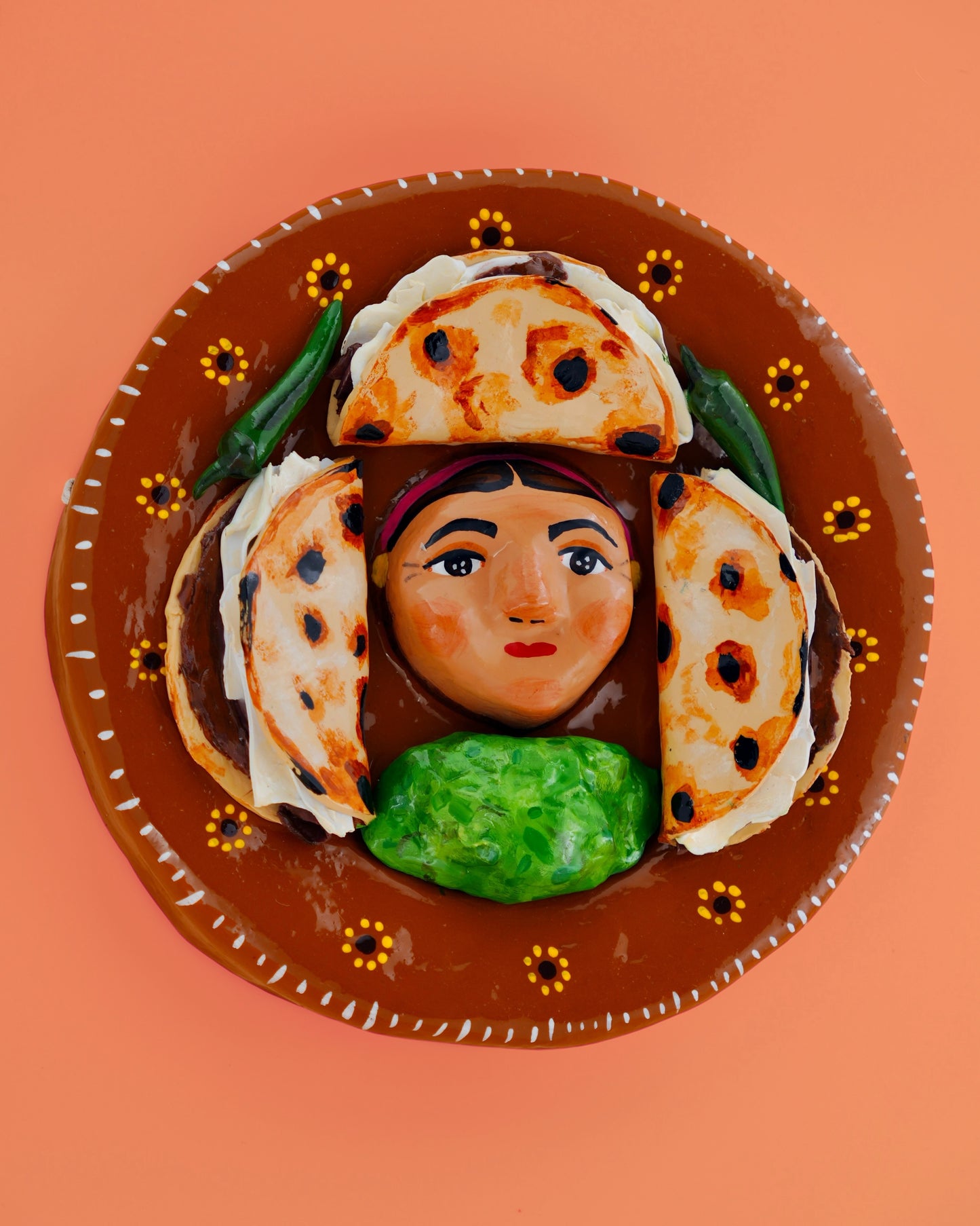 Queso Fresco Quesadilla Plate with the side of Guacamole