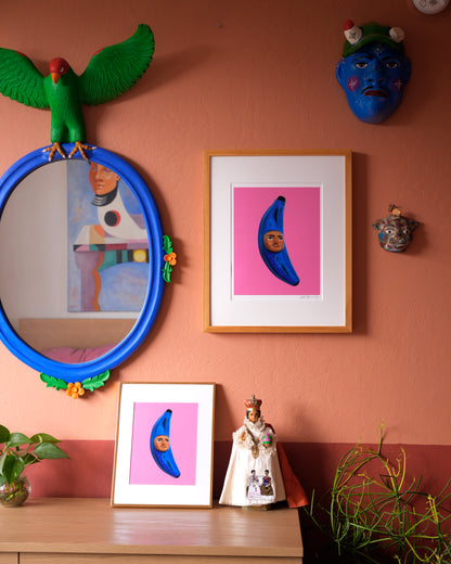 Blue Banana - Signed Art Print